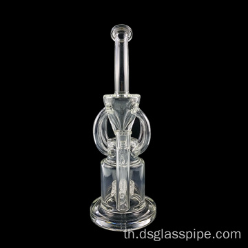 เครื่องสูบบุหรี่แก้วหนักสีสันสดใส shisha hookah dab cigarette recycler beaker beaker beaker pipe